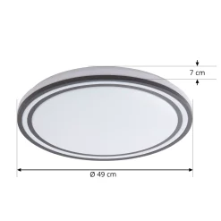 Lindby Smart LED-kattovalaisin Arvada, RGBIC, korkeus 7 cm, Tuya