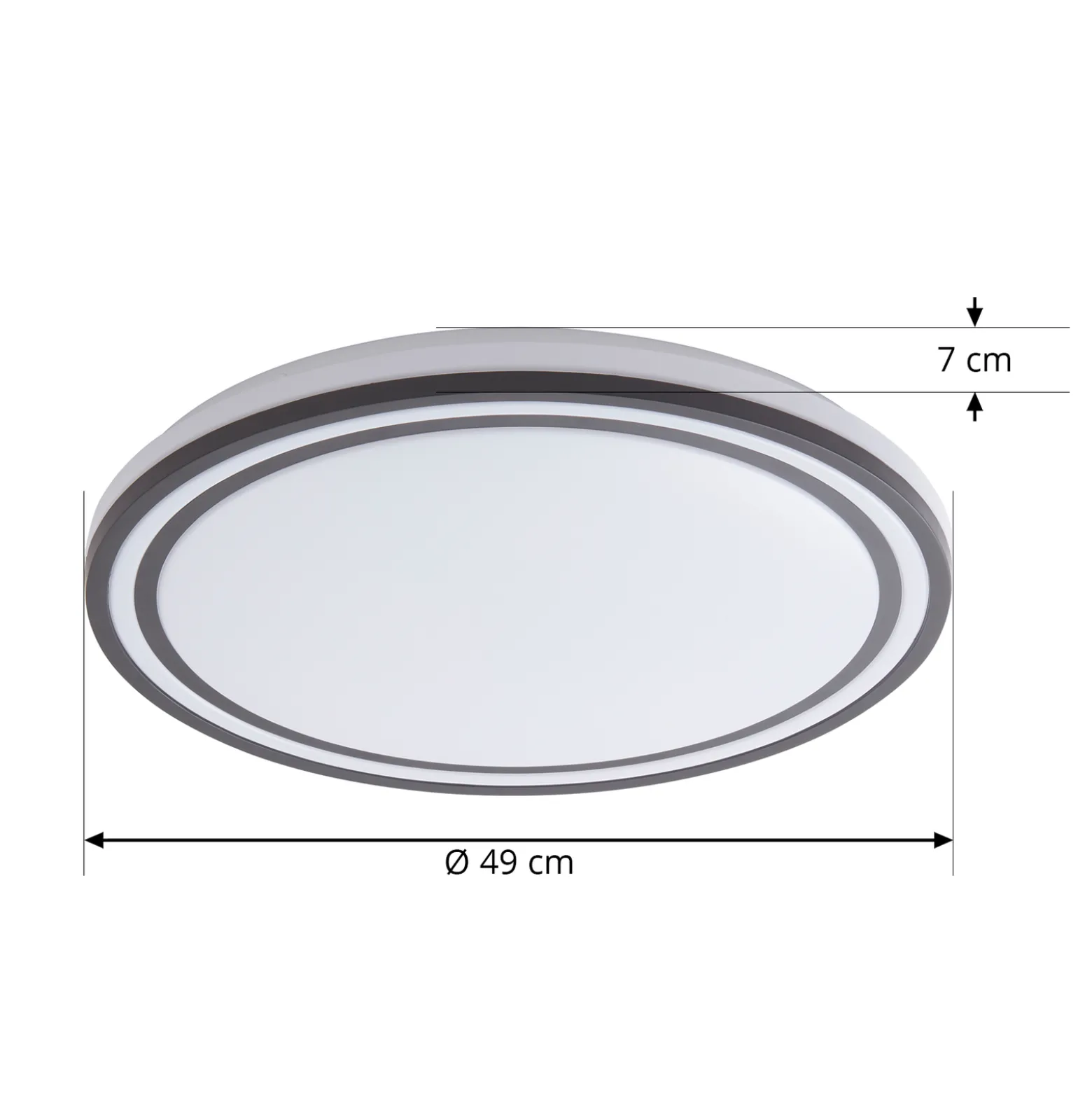 Lindby Smart LED-kattovalaisin Arvada, RGBIC, korkeus 7 cm, Tuya