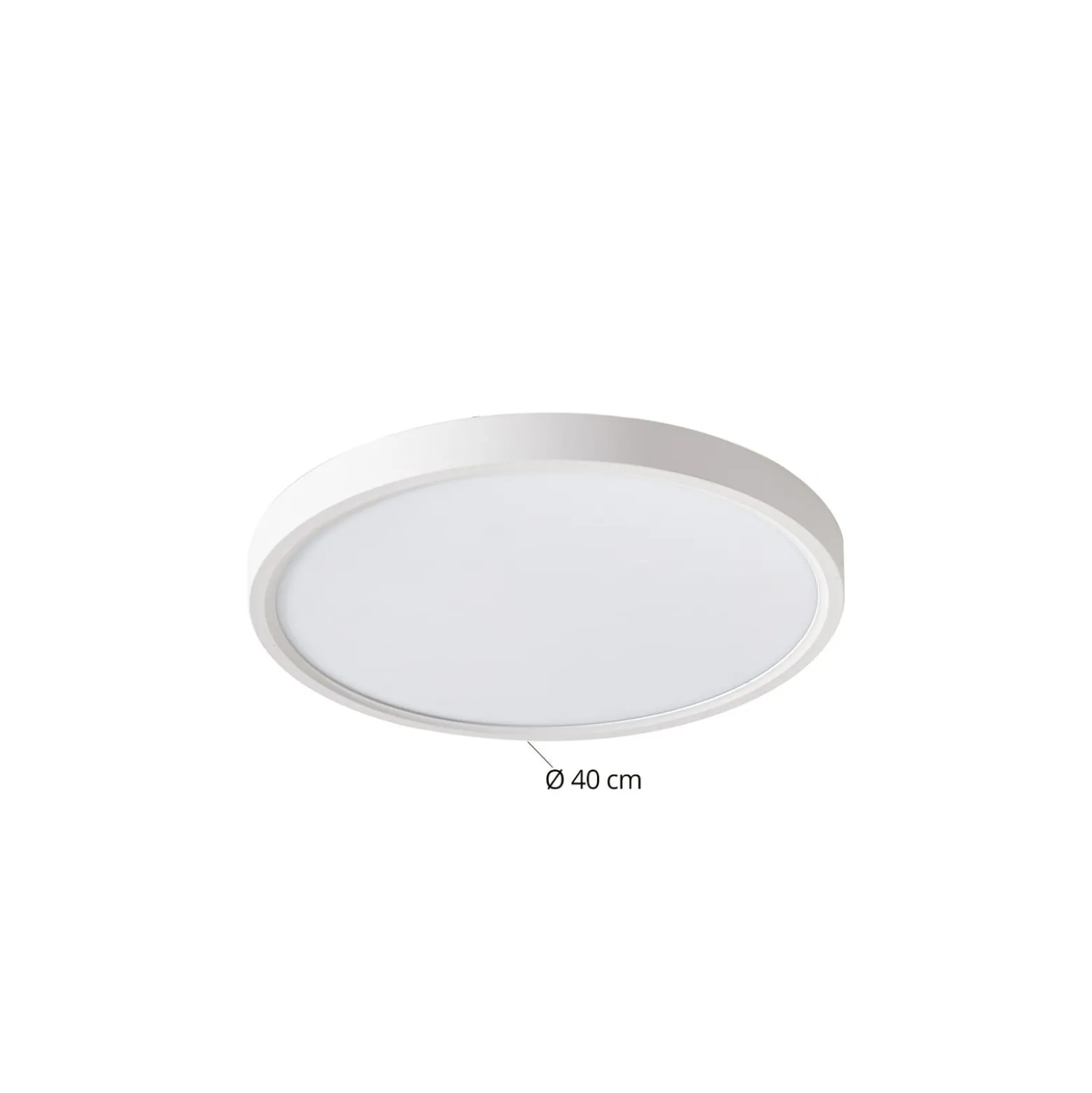 Lindby Smart LED-kattovalaisin Deika, Ø 40 cm, valkoinen, Tuya