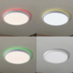 Lindby Smart LED-kattovalaisin Deika, Ø 40 cm, valkoinen, Tuya