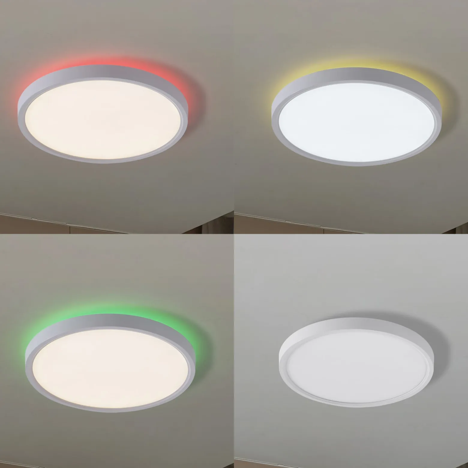 Lindby Smart LED-kattovalaisin Deika, Ø 40 cm, valkoinen, Tuya