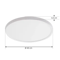 Lindby Smart LED kattovalaisin Denora, valkoinen, RGB, CCT, Tuya