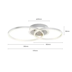 Lindby Smart LED-kattovalaisin Edica, 58 cm, Tuya, CCT