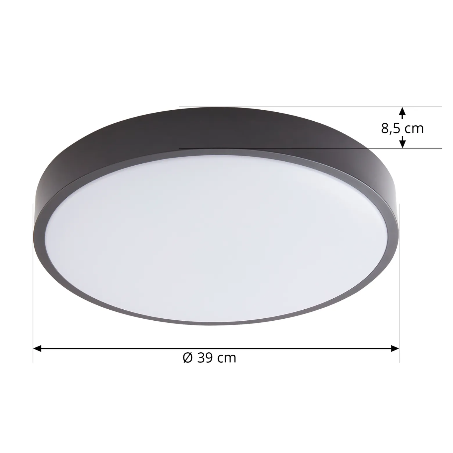 Lindby Smart LED kattovalaisin Innes musta 38cm RGB CCT Tuya Tuya