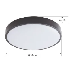 Lindby Smart LED kattovalaisin Innes musta 38cm RGB CCT Tuya Tuya