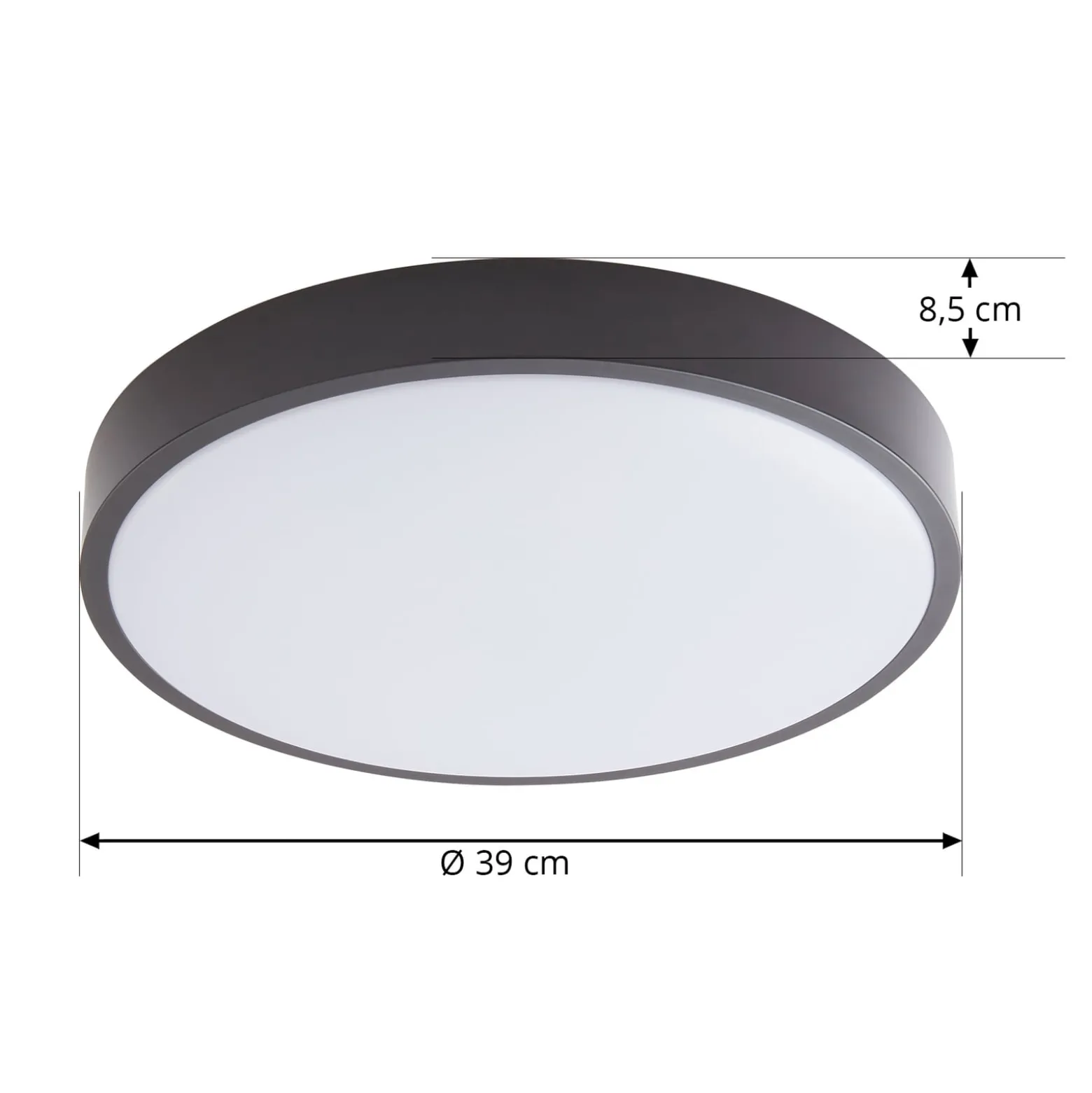 Lindby Smart LED kattovalaisin Innes musta 38cm RGB CCT Tuya Tuya