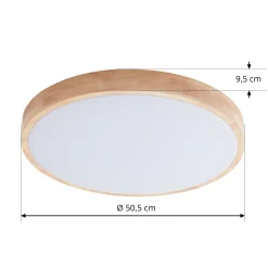 Lindby Smart LED kattovalaisin Innes puu Ø51cm RGB CCT Tuya RGB CCT Tuya