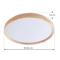 Lindby Smart LED kattovalaisin Mirren puu Ø39.5cm CCT Tuya CCT Tuya