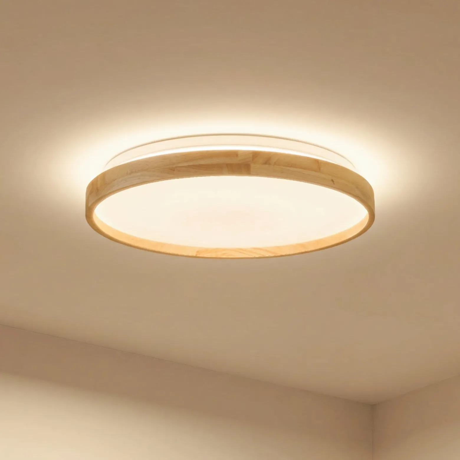 Lindby Smart LED kattovalaisin Mirren puu Ø39.5cm CCT Tuya CCT Tuya
