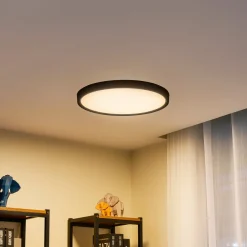 Lindby Smart LED kattovalaisin Pravin, Ø 50 cm, CCT, musta
