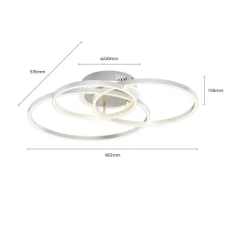 Lindby Smart LED-kattovalaisin Tula, kaukosäädin, Tuya CCT