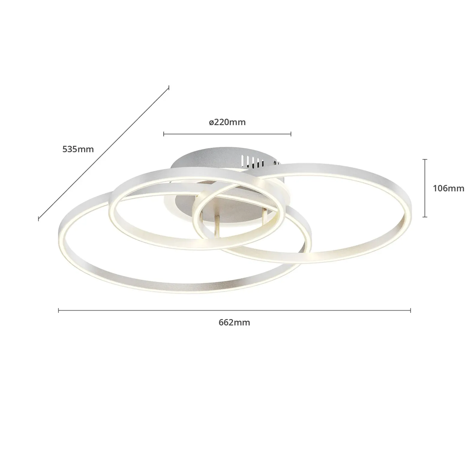 Lindby Smart LED-kattovalaisin Tula, kaukosäädin, Tuya CCT