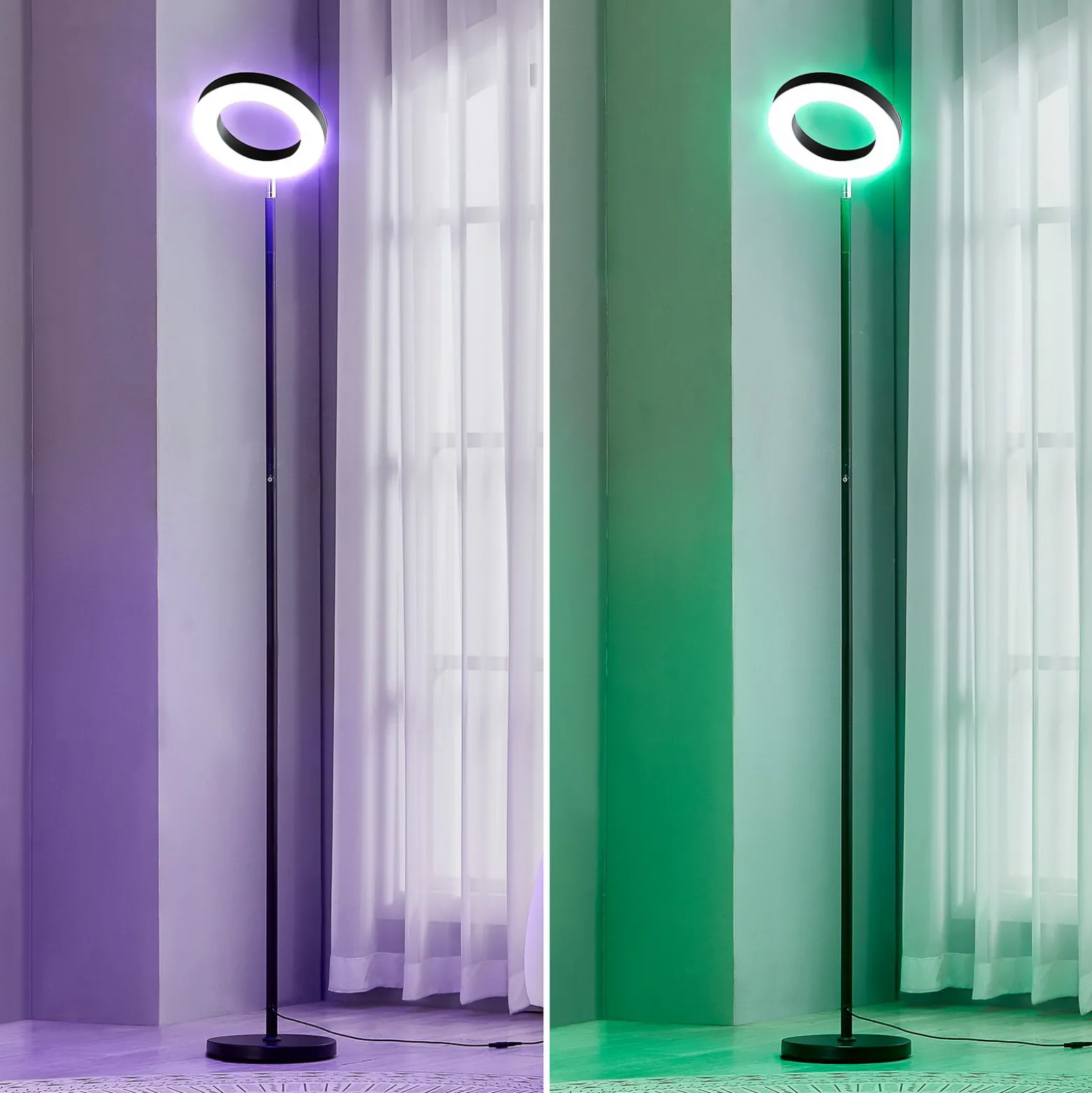 Lindby Smart LED-lattiavalo Cilian, RGBW, CCT, ZigBee, Hue