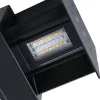 Lindby Smart LED-ulkoseinälamppu Dara, harmaa, kulmikas, CCT RGB, Tuya