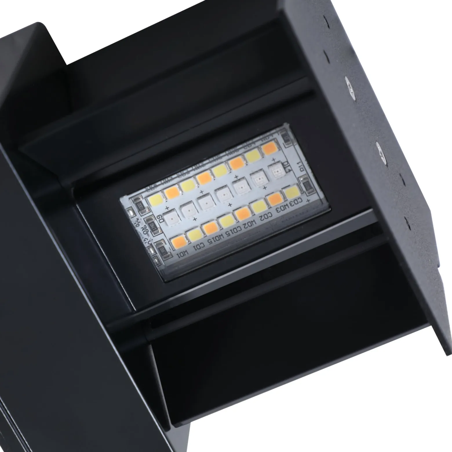 Lindby Smart LED-ulkoseinälamppu Dara, harmaa, kulmikas, CCT RGB, Tuya