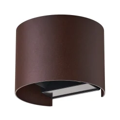 Lindby Smart LED-ulkoseinälamppu Dara, ruostumaton teräs, pyöreä, CCT RGB, Tuya