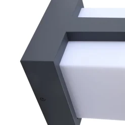Lindby Smart LED-ulkoseinävalaisin Fyra, kulmikas, CCT RGB, Tuya