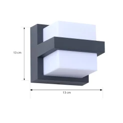 Lindby Smart LED-ulkoseinävalaisin Fyra, kulmikas, CCT RGB, Tuya