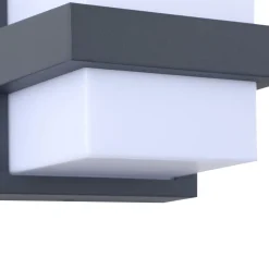 Lindby Smart LED-ulkoseinävalaisin Fyra, kulmikas, CCT RGB, Tuya