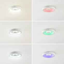 Lindby Smart Lynden LED-kattovalaisin, Ø 38cm, valkoinen, RGB, Tuya