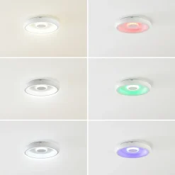 Lindby Smart Lynden LED-kattovalaisin, Ø 38cm, valkoinen, RGB, Tuya