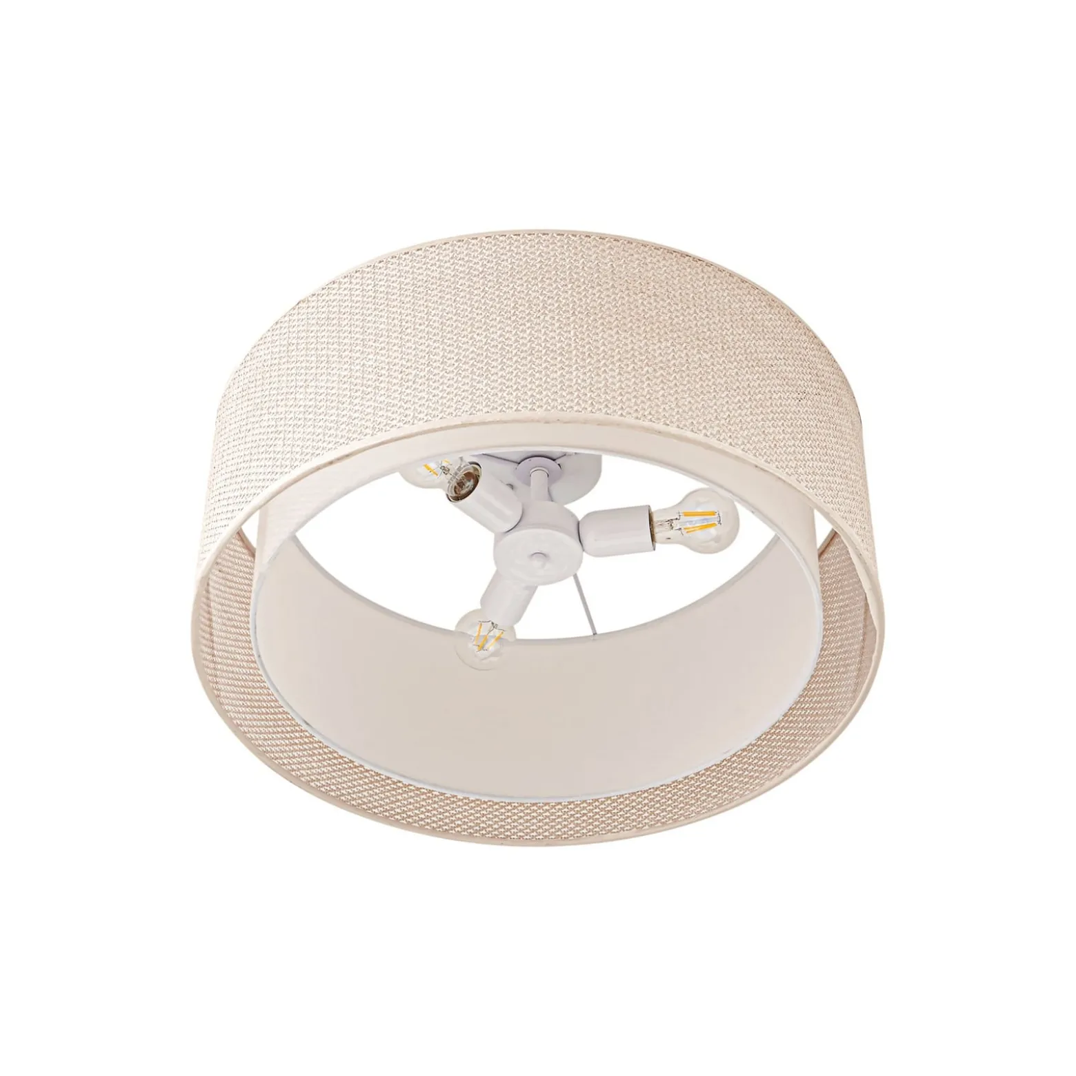 Lindby Soula kattovalaisin, Ø 60 cm, beige, muovi, E27