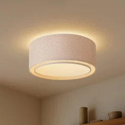 Lindby Soula kattovalaisin, Ø 60 cm, beige, muovi, E27