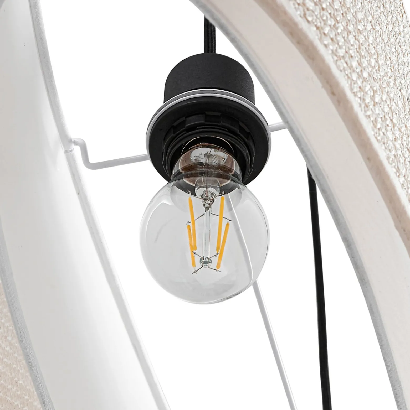 Lindby Soula-riippuvalaisin, 78 cm, beige, muovi, E27