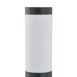 Lindby Statius -pollarilamppu, 45 cm, antrasiitti/opaalinen, ruostumaton teräs