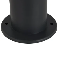 Lindby Statius -pollarilamppu, 45 cm, antrasiitti/opaalinen, ruostumaton teräs