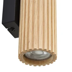 Lindby Stralino -seinävalaisin, 2-lamppuinen, korkeus 22 cm, puu