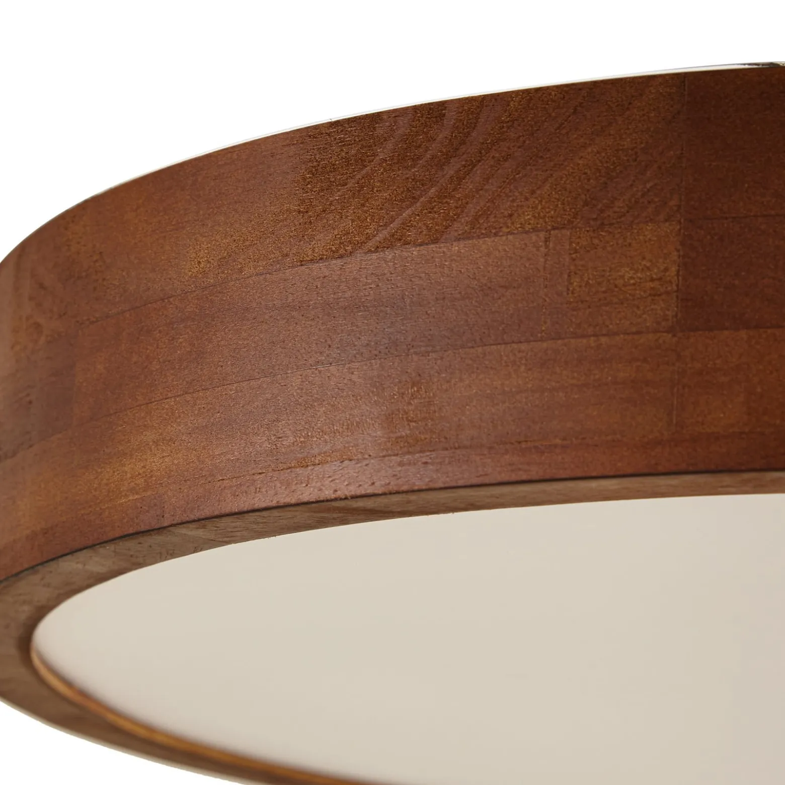 Lindby Tanju -kattovalaisin, halkaisija 50 cm, kumipuu, 4-lamppuinen, E27