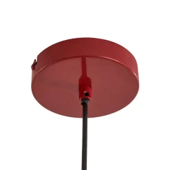Lindby Tivra -riippuvalaisin, kiiltävä punainen, Ø 35 cm, metalli