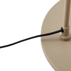 Lindby Triangolo-kaarilamppu, beige, korkeus 195 cm, metalli, E27