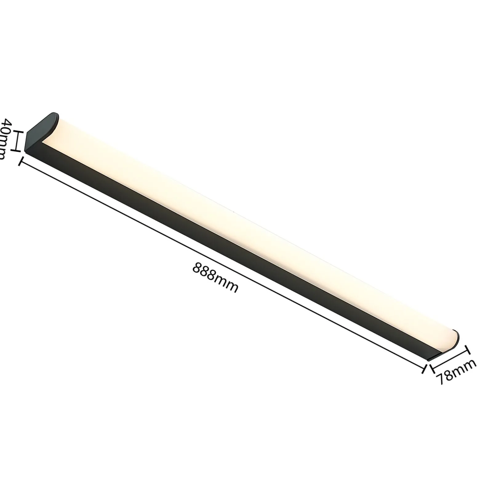 Lindby Ulisan kylpyhuoneen LED-valo pyöreä 88,8 cm