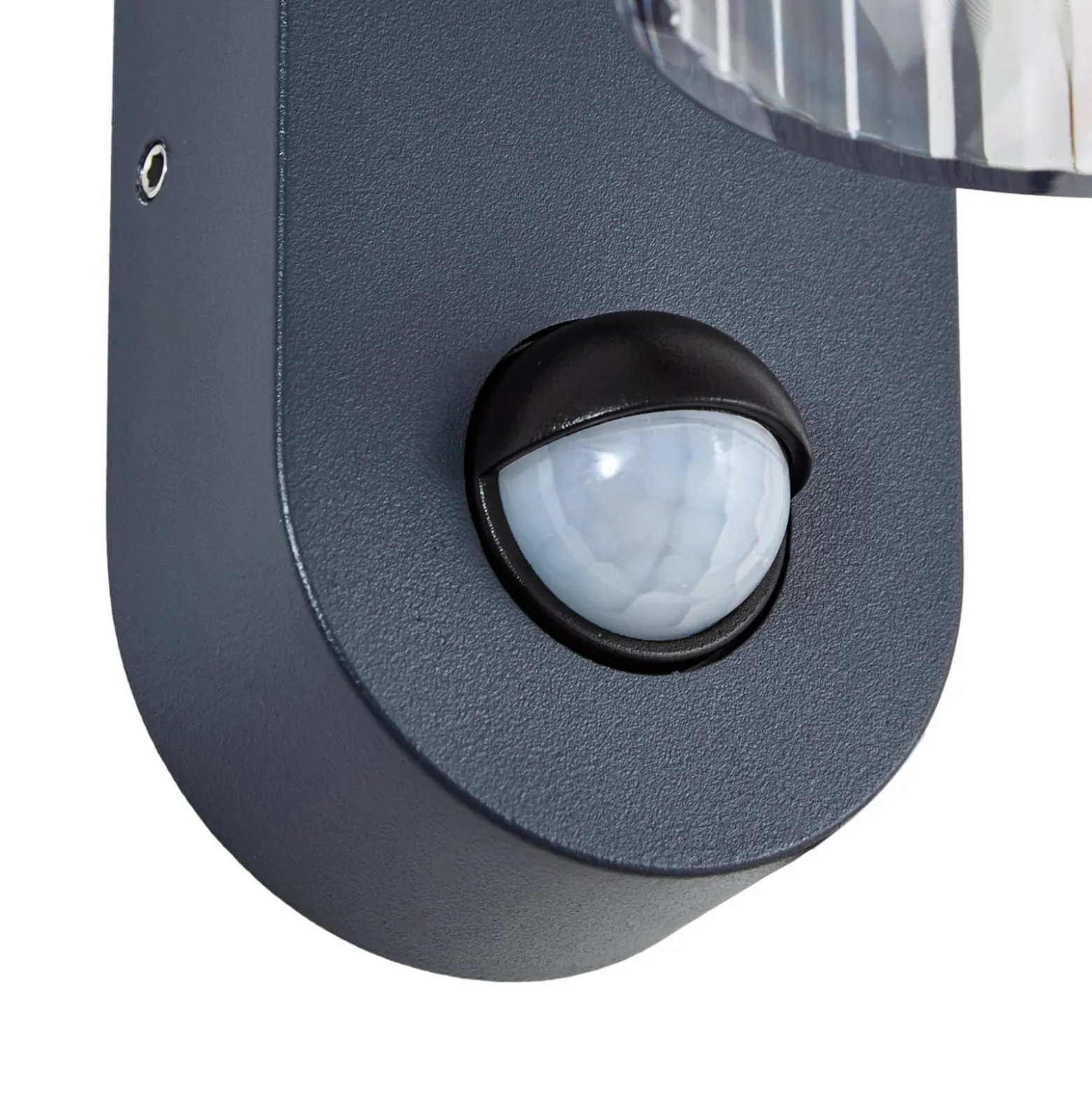 Lindby ulkoseinälamppu Kaliro, antrasiitti, 24 cm, IP54, anturi