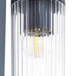 Lindby ulkoseinälamppu Kaliro, antrasiitti, 24 cm, IP54, anturi