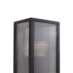 Lindby ulkoseinälamppu Peldar, antrasiitti/uurteinen, 26 cm, liiketunnistin