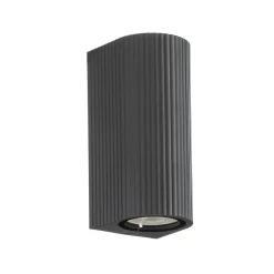 Lindby ulkoseinävalaisin Aluvo, antrasiitti, 16 cm, IP65 Riffel