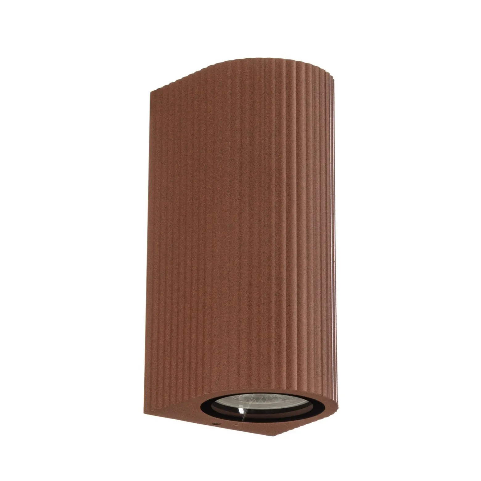 Lindby ulkoseinävalaisin Aluvo, ruoste, 16 cm, IP65, aallotettu