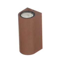 Lindby ulkoseinävalaisin Aluvo, ruoste, 16 cm, IP65, aallotettu