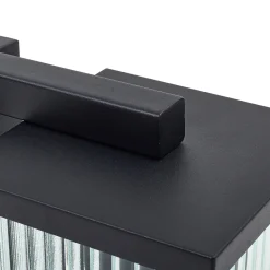Lindby ulkoseinävalaisin Bolgar, musta, metalli, lasi, 15 cm