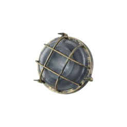 Lindby ulkoseinävalaisin Daaje, kullanvärinen, Ø 26 cm, alumiinia