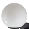 Lindby ulkoseinävalaisin Dangan, musta/valkoinen, lasi, Ø 20 cm