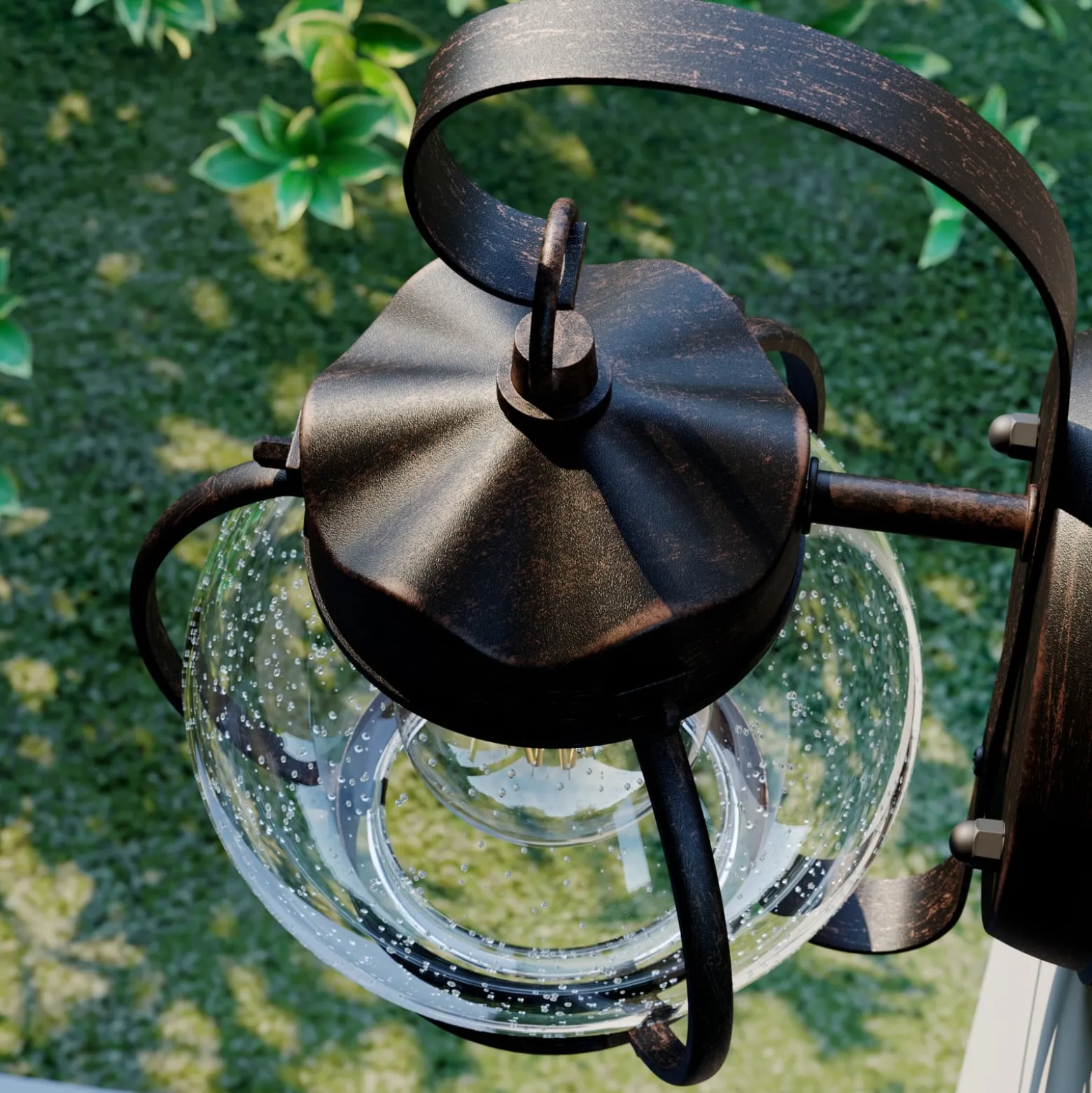 Lindby ulkoseinävalaisin Gerlo, ruosteenruskea, metalli, 26 cm, E27