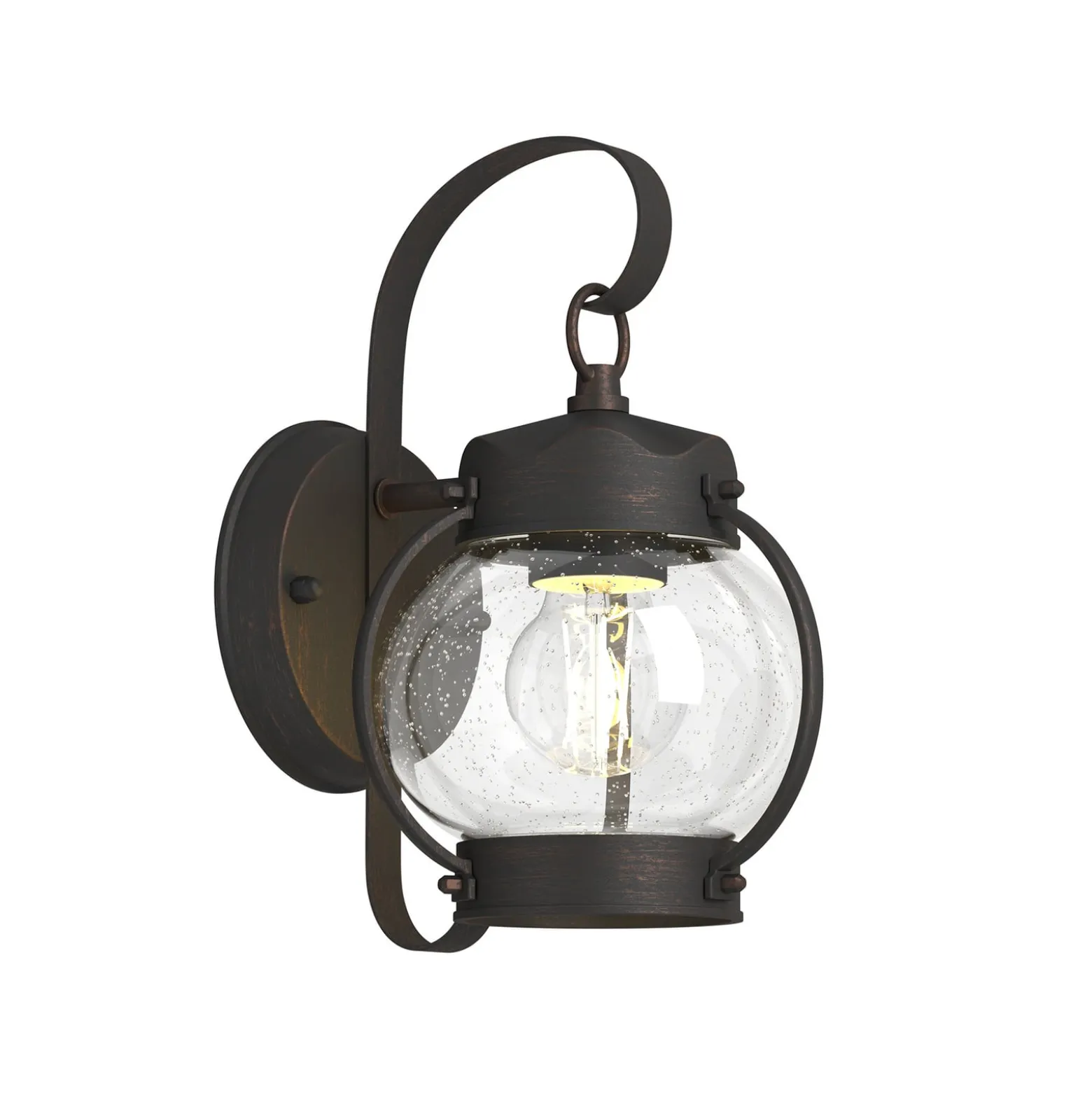 Lindby ulkoseinävalaisin Gerlo, ruosteenruskea, metalli, 26 cm, E27