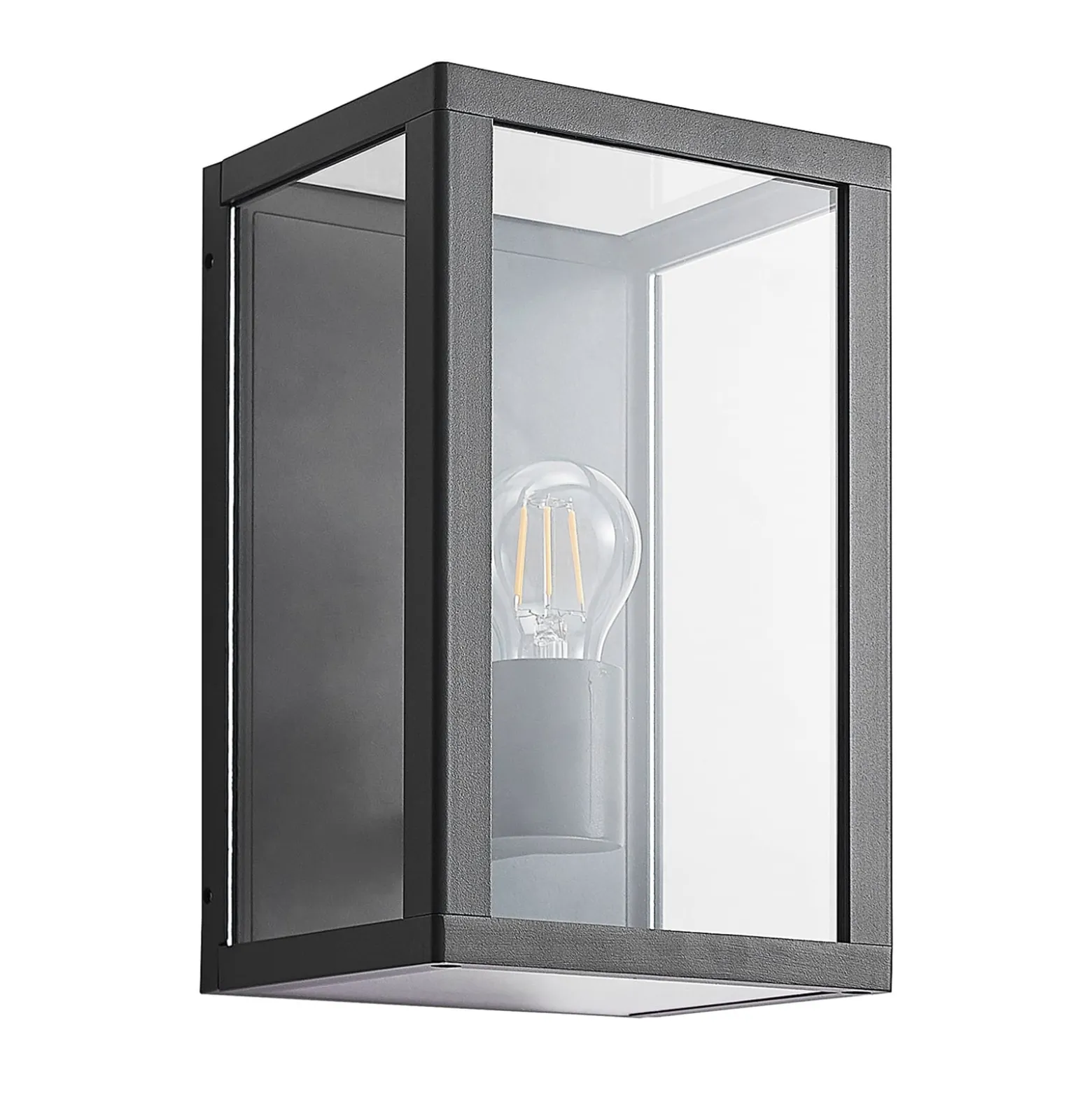 Lindby ulkoseinävalaisin Giavanna, 28 cm, antrasiitti, IP44, E27