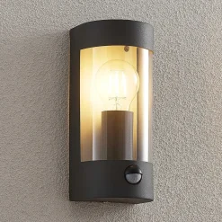 Lindby ulkoseinävalaisin Junias, 24 cm, antrasiitti, sensori