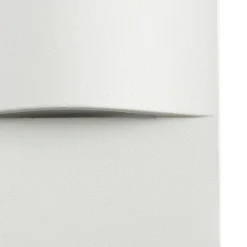 Lindby upotettava LED-seinävalaisin Alune, valkoinen, kaareva, 8x8cm, IP65