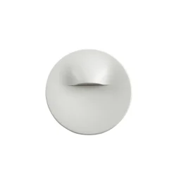 Lindby upotettava LED-seinävalaisin Alune, valkoinen, pyöreä, Ø 8 cm, IP65